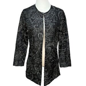 Chico’s Silk Embroidered Evening Jacket